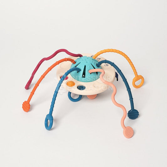 Montessori Silicone Pulling Toy for Sensory Development – BPA-Free Teething Relief, 4.9 x 4.9 x 7.1-1