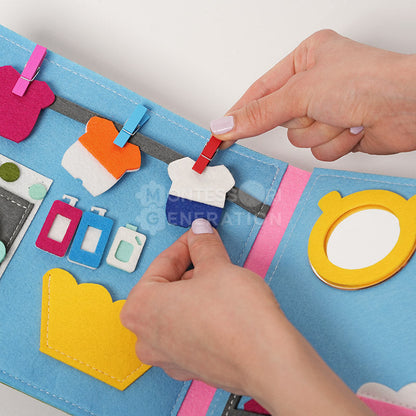 Montessori Felt Activity Book for Toddlers – 16 Interactive Stories to Promote Fine Motor Skills and Imaginative Play-5